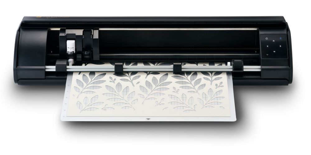 Silhouette Cameo 5α Plus cutting machine front view loading a cutting mat