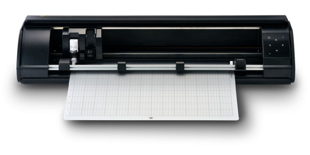 Silhouette Cameo 5α Plus cutting machine front view loading a cutting mat