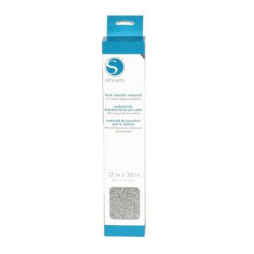 Glitter Heat Transfer - 12-Inch White Silver