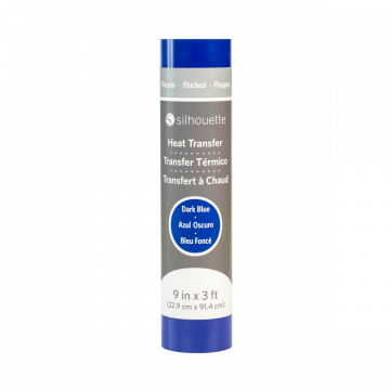 Flocked Heat Transfer - 9-Inch Dark Blue