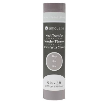 Flocked Heat Transfer - 9-Inch Grey
