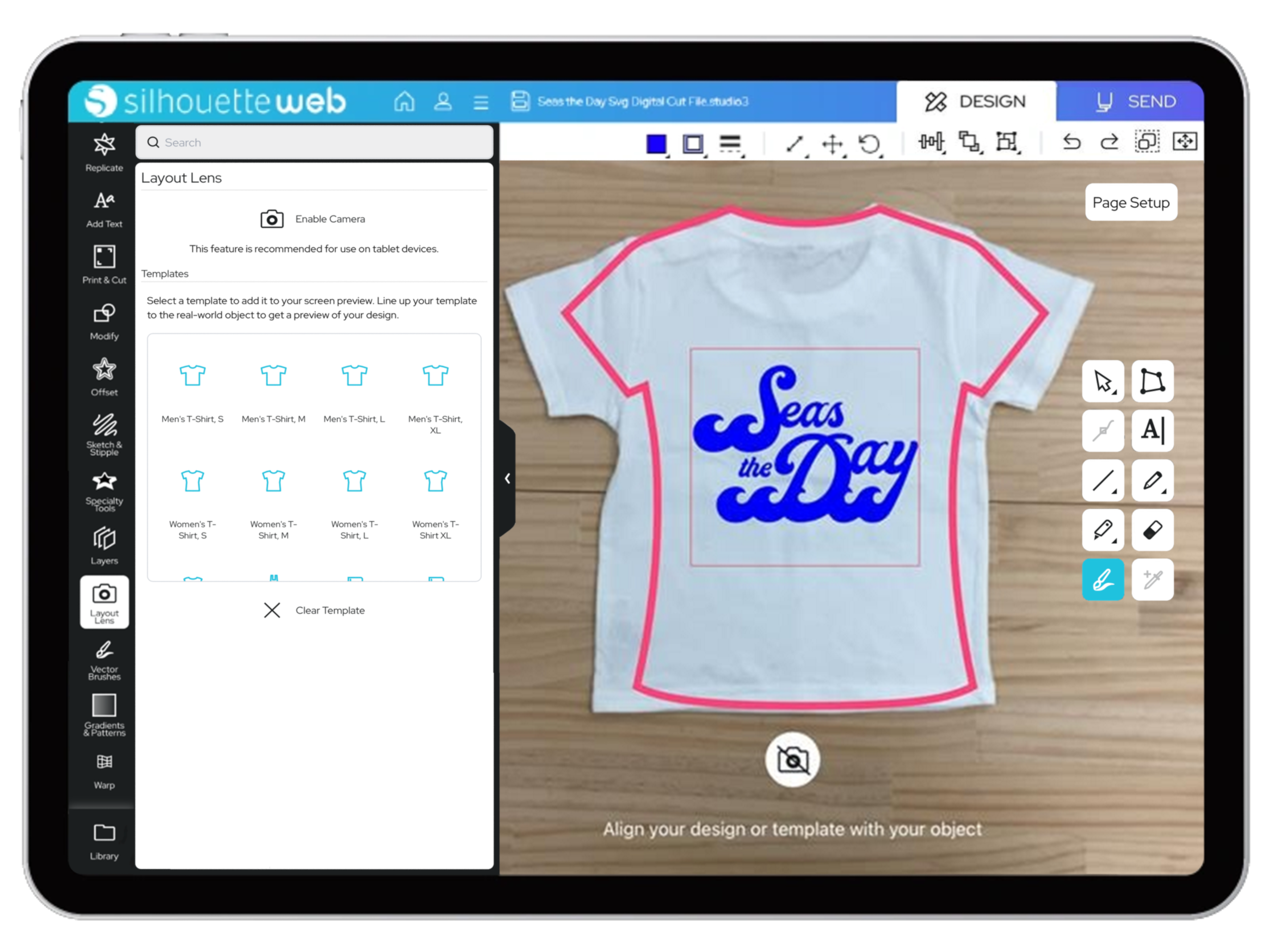 Tablet-optimised creative tools